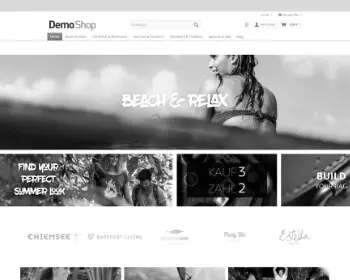 Startseite Demoskop von Shopware